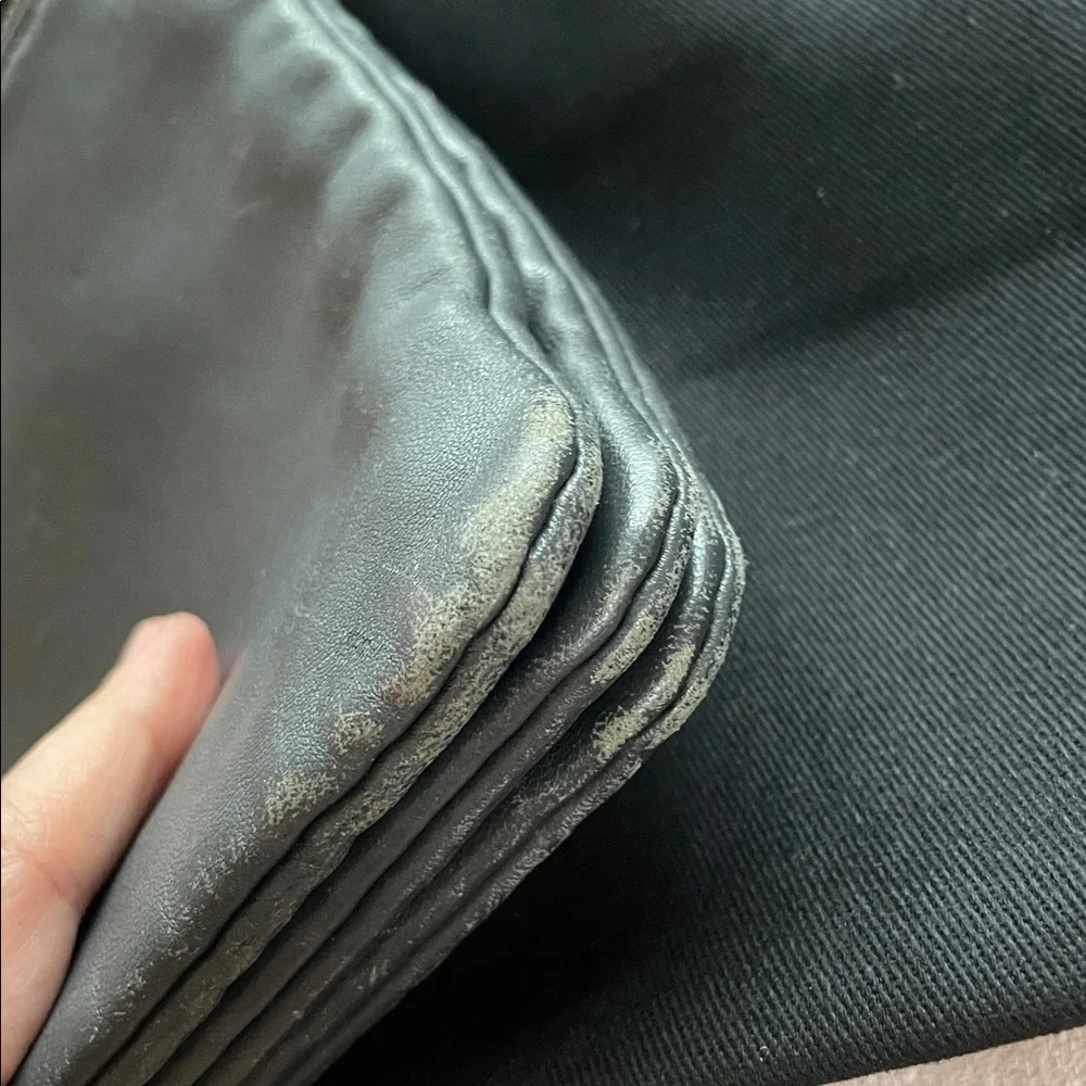 Celine Trio Dark Gray Leather Crossbody Bag- Large size - Picture 10 of 14